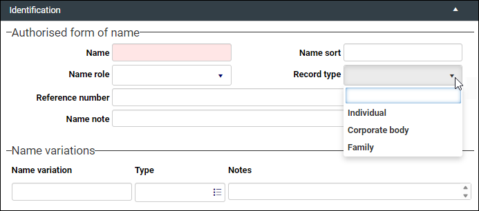Record type